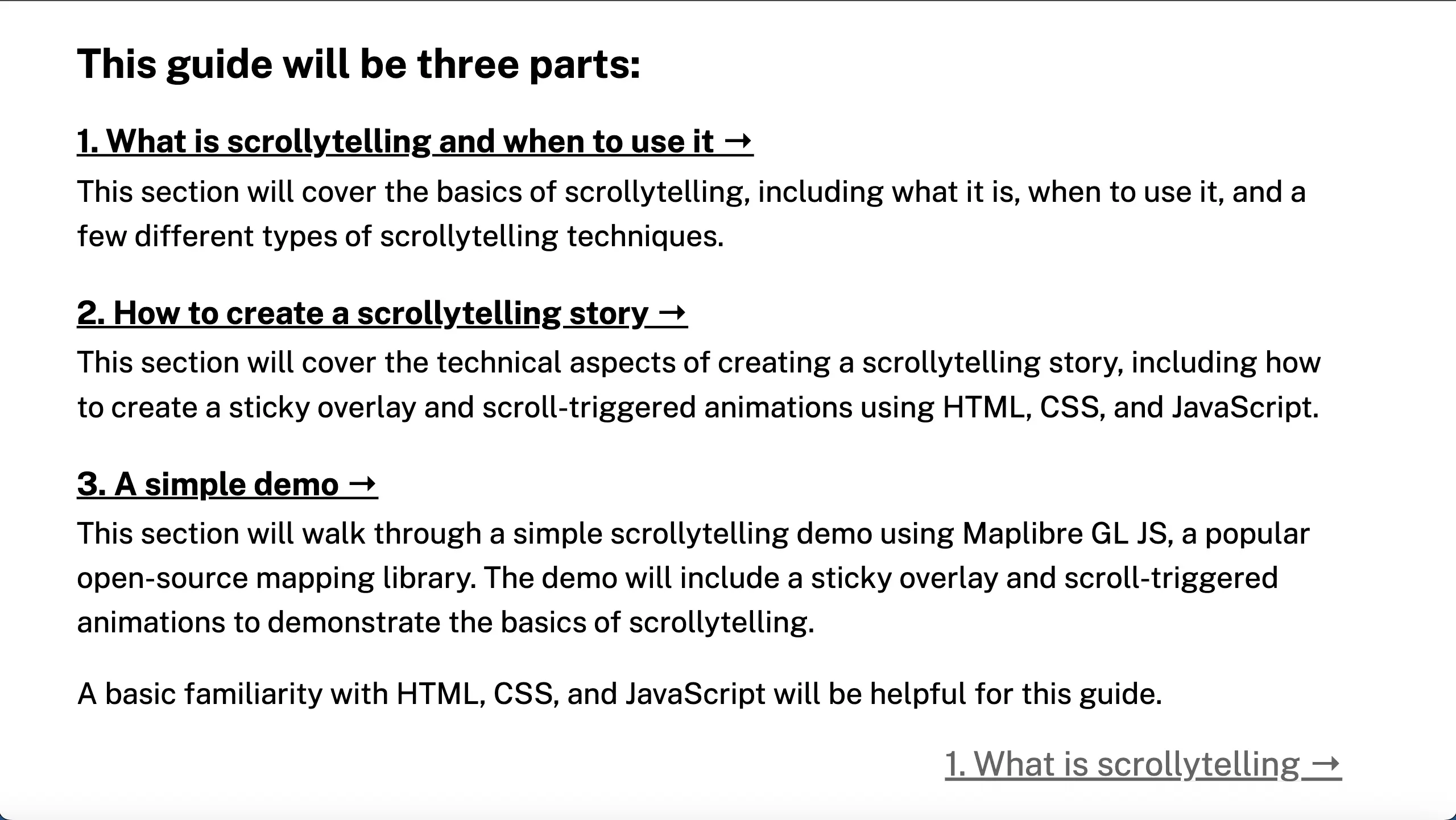 First scrollytelling